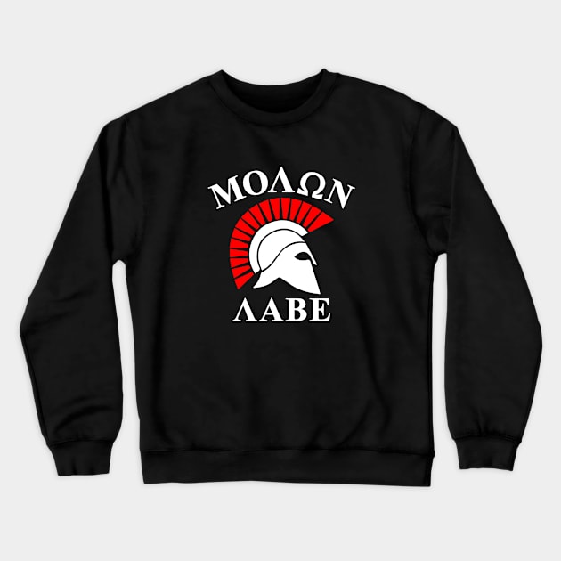 Mod.16 Molon Labe Greek Spartan Crewneck Sweatshirt by parashop